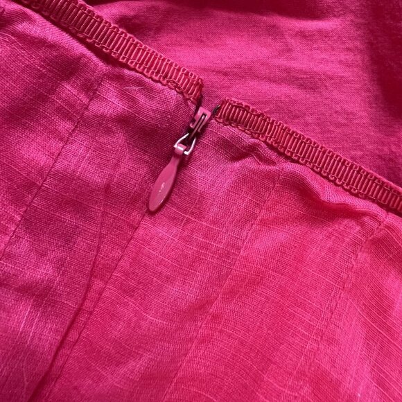 J.Crew Hot Pink Fushia Pleated Crepe Skirt, Size 4 - Picture 6 of 10